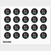 3e graad ronde sticker (Vel)