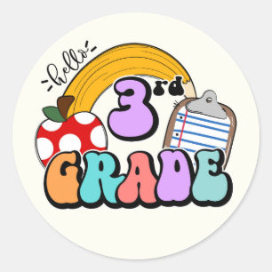 3e graad ronde sticker