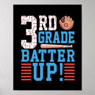 3e graad terug naar school 3e graad Batter omhoog Poster