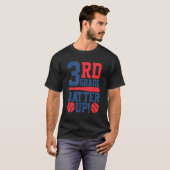 3e graad terug naar school 3e graad Batter omhoog T-shirt (Voorkant volledig)