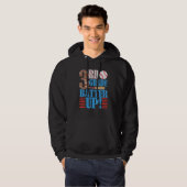3e graad terug naar school 3e graads Batter Up Bas Hoodie (Voorkant volledig)