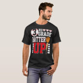 3e graad terug naar school 3e graads Batter Up Bas T-shirt (Voorkant volledig)