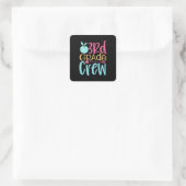 3e graad vierkante sticker (Tas)