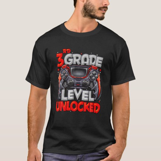 3e graad vrijgemaakt terug naar school 2022 gamer t-shirt (Voorkant)