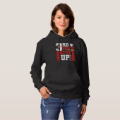 3e graads Batter omhoog Baseball Terug naar de der Hoodie (Voorkant volledig)