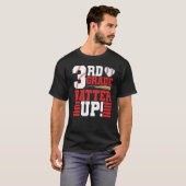 3e graads Batter omhoog Baseball Terug naar de der T-shirt (Voorkant volledig)
