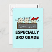 3e Grade School is Cool Tshirts en Gifts Briefkaart (Voorkant / Achterkant)
