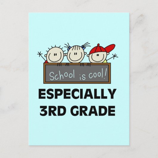 3e Grade School is Cool Tshirts en Gifts Briefkaart (Voorkant)