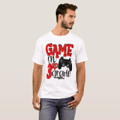 3e gradengamer Videogames 1e dag school rood T-shirt (Voorkant volledig)