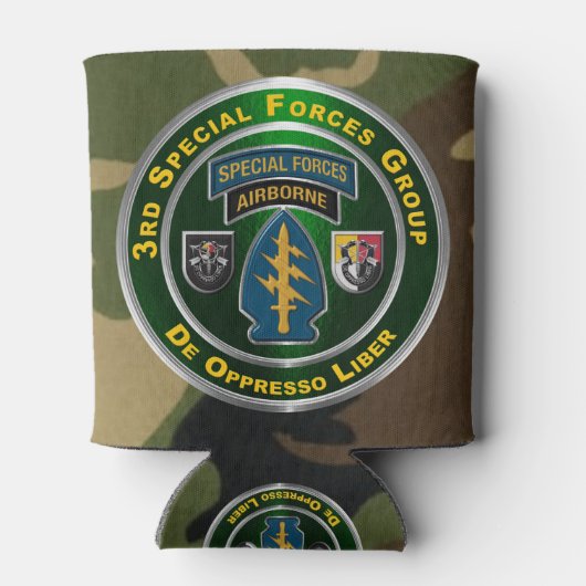 3e groep speciale strijdkrachten blikjeskoeler (Achterkant)