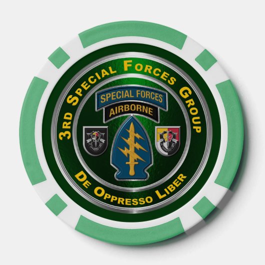 3e groep speciale strijdkrachten poker chips (Achterkant)