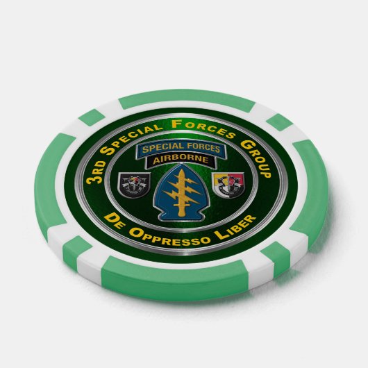 3e groep speciale strijdkrachten poker chips (Enkel)
