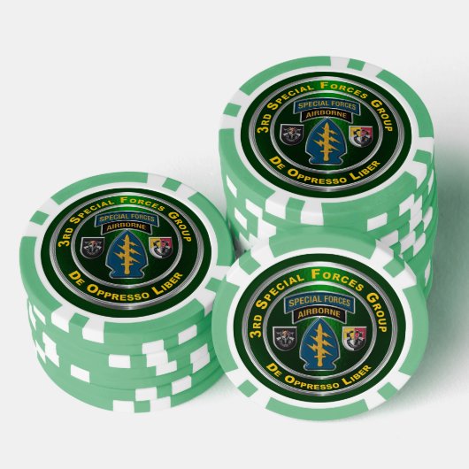 3e groep speciale strijdkrachten poker chips (Opstapeling)