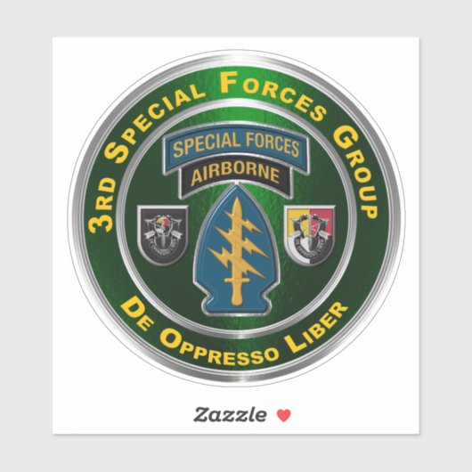 3e groep speciale strijdkrachten sticker (Vel)