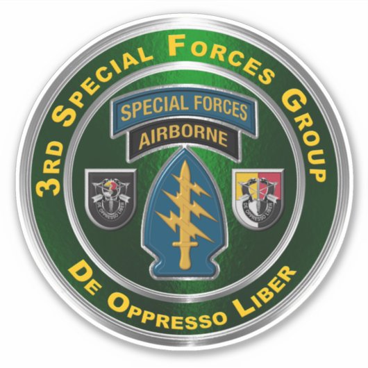 3e groep speciale strijdkrachten sticker (Voorkant)