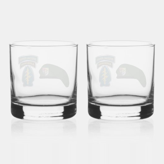 3e groep speciale strijdkrachten whisky glas (Achterkant)