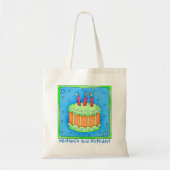 3e Happy Birthday Cake Name Personalized Boy Gift Tote Bag (Voorkant)