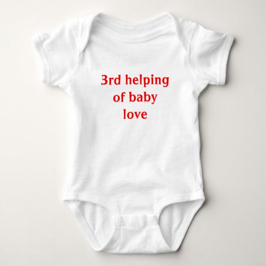 3e hulp bij de liefde voor de baby romper (Voorkant)