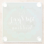 3e huwelijksjubileum jade/glas groen glazen onderzetter (Achterkant)