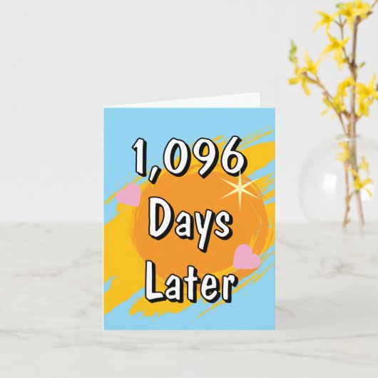 3e huwelijksverjaardag in drie jaar kaart (Gele Bloem)