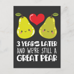 3e huwelijksverjaardagscadeau getrouwd paar Peer Briefkaart