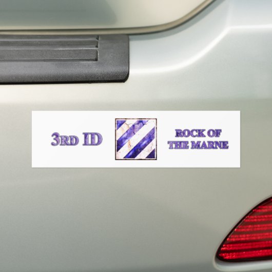 3e ID Rock of the Marne Bumpersticker (Op auto)