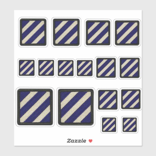 3e INF Infanteriedivisie Fort Stewart Contour Sticker (Vel)