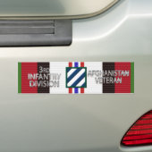3e infanteriedivisie Afghanistan Veteraan Bumpersticker (Op auto)
