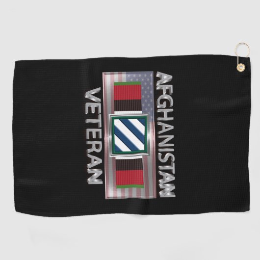 3e infanteriedivisie Afghanistan Veteraan Golfhanddoek (Horizontaal)