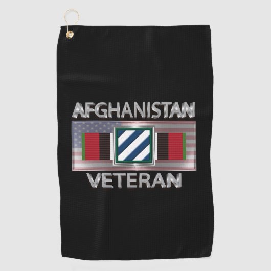 3e infanteriedivisie Afghanistan Veteraan Golfhanddoek (Voorkant)