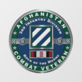3e infanteriedivisie Afghanistan Veteraan Raamsticker (Vel)