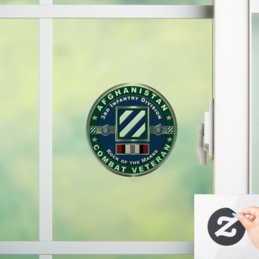 3e infanteriedivisie Afghanistan Veteraan Raamsticker (Huis)