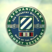3e infanteriedivisie Afghanistan Veteraan Raamsticker (Vel 3)