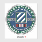 3e infanteriedivisie Afghanistan Veteranenauto Sticker (Vel)
