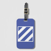 3e Infanteriedivisie-badge Bagagelabel (Voorkant (verticaal))