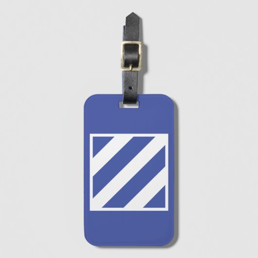 3e Infanteriedivisie-badge Bagagelabel (Voorkant (verticaal))