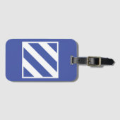 3e Infanteriedivisie-badge Bagagelabel (Voorkant (horizontaal))