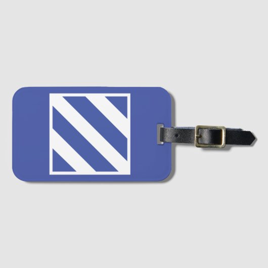 3e Infanteriedivisie-badge Bagagelabel (Voorkant (horizontaal))