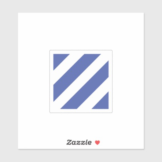 3e Infanteriedivisie Badge Sticker (Vel)