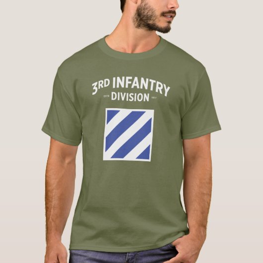 3e Infanteriedivisie Badge T-shirt (Voorkant)