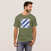 3e Infanteriedivisie-badge T-shirt (Voorkant volledig)