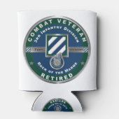 3e Infanteriedivisie gepensioneerde veteraan Blikjeskoeler (Achterkant)