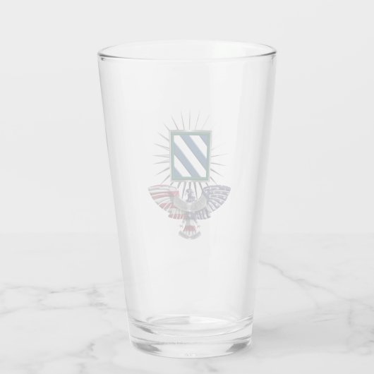 3e Infanteriedivisie Gepersonaliseerd Eagle Glas (Achterkant)