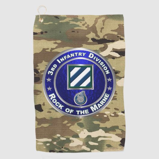 3e Infanteriedivisie Golfhanddoek (Voorkant)