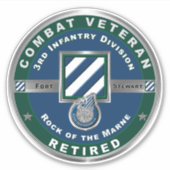 3e infanteriedivisie, in ruste sticker (Voorkant)