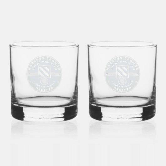 3e infanteriedivisie, in ruste whisky glas (Achterkant)
