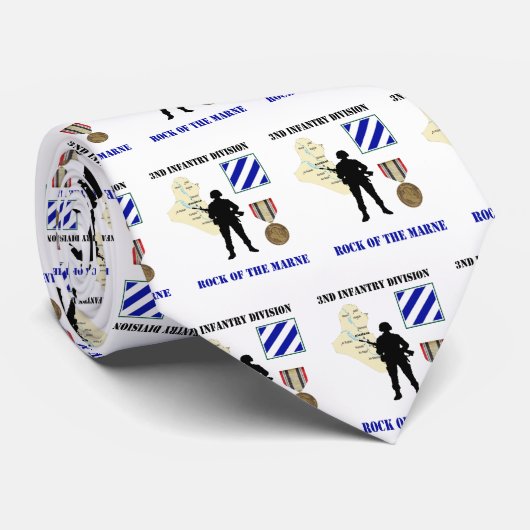 3e infanteriedivisie Irakoorlog Vet Stropdas (Opgerold)