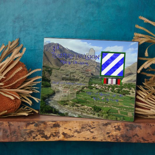 3e infanteriedivisie OEF Veteran Plaque Fotoplaat (Zijkant)
