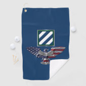3e Infanteriedivisie “Rock of the Marne” Adelaar Golfhanddoek (Insitu)