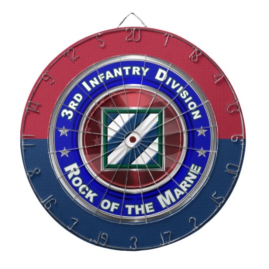 3e Infanteriedivisie Rock of the Marne! Dartbord (Voorkant)
